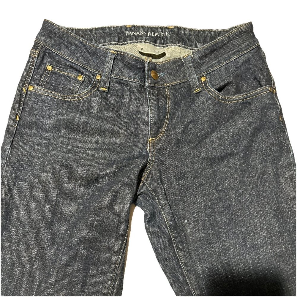 Banana Republic Boot Cut Jeans Size 2 28 X 31 Low Rise 2 Dark